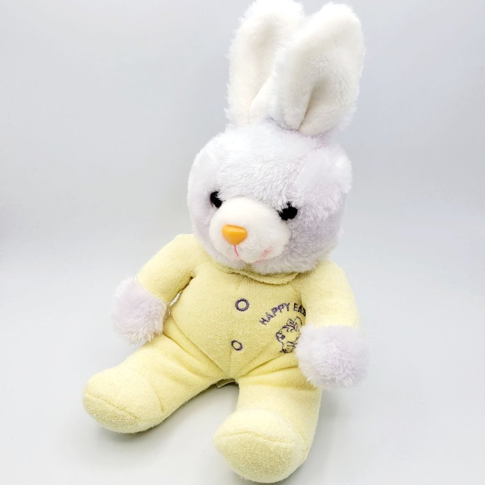 Easter Unlimited Easter Pets Bunny Rabbit Plush Yellow Terrycloth Pajamas 15"